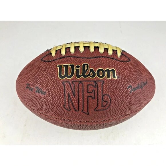Wilson NFL Pee-Wee Football #F1655 Tackified Composite‎ Leather Brown Black - Picture 1 of 9
